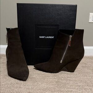 Saint Laurent Women's Brown Ankle Boots